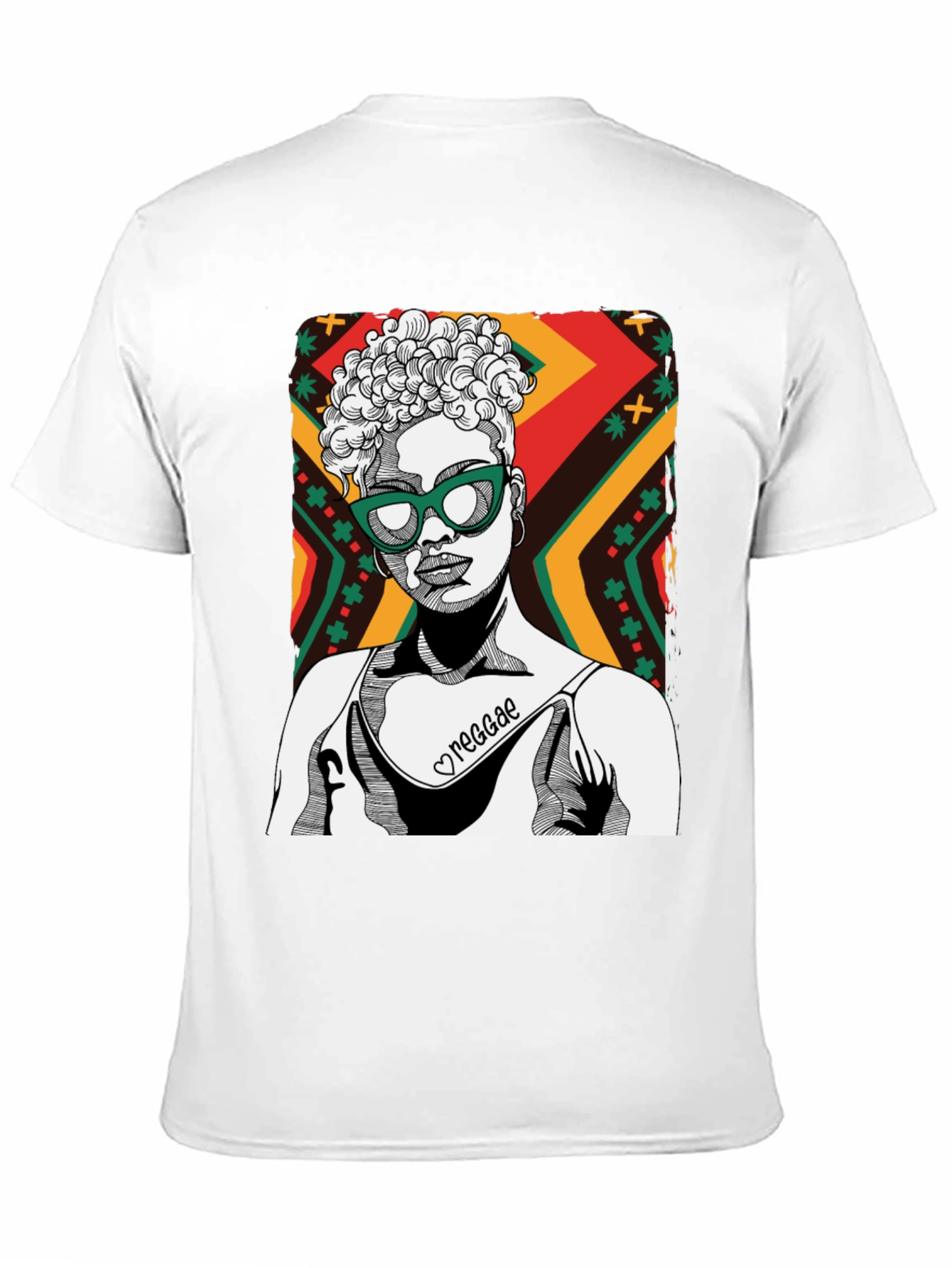 Reggae Girl Black Graphic Tee - Cool Unisex Shirt