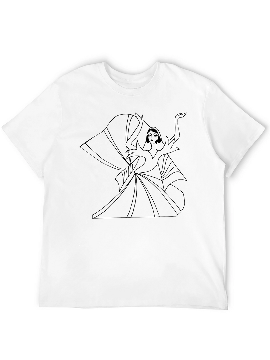 Elegant Woman Graphic Tee - Stylish Black T-Shirt