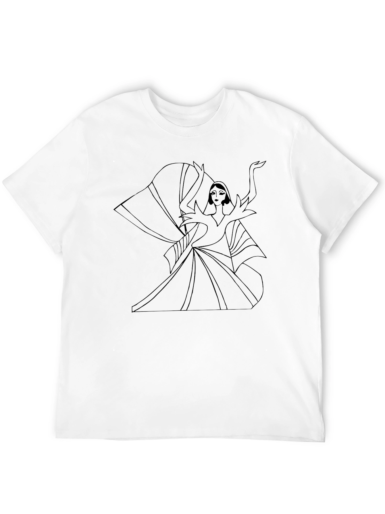 Elegant Woman Graphic Tee - Stylish Black T-Shirt