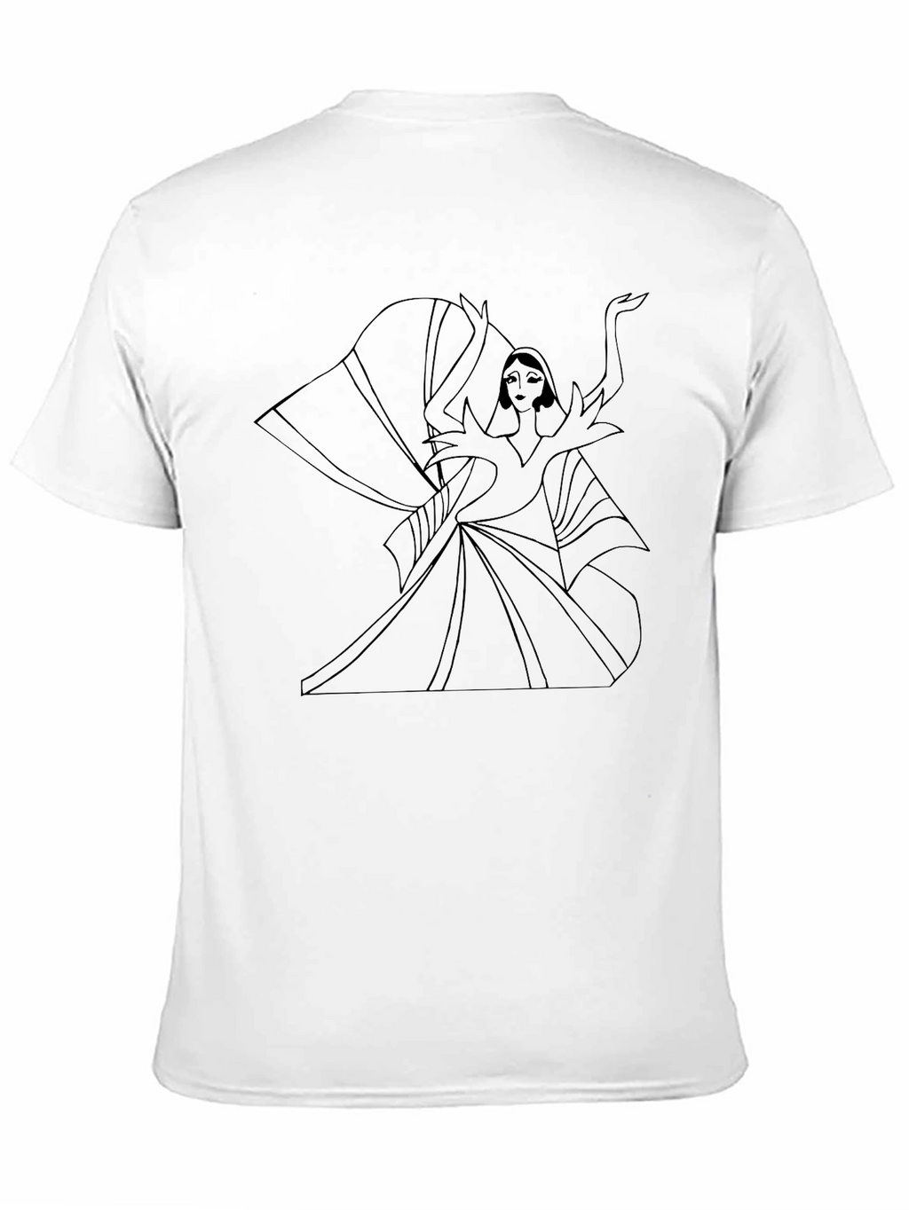 Elegant Woman Graphic Tee - Stylish Black T-Shirt