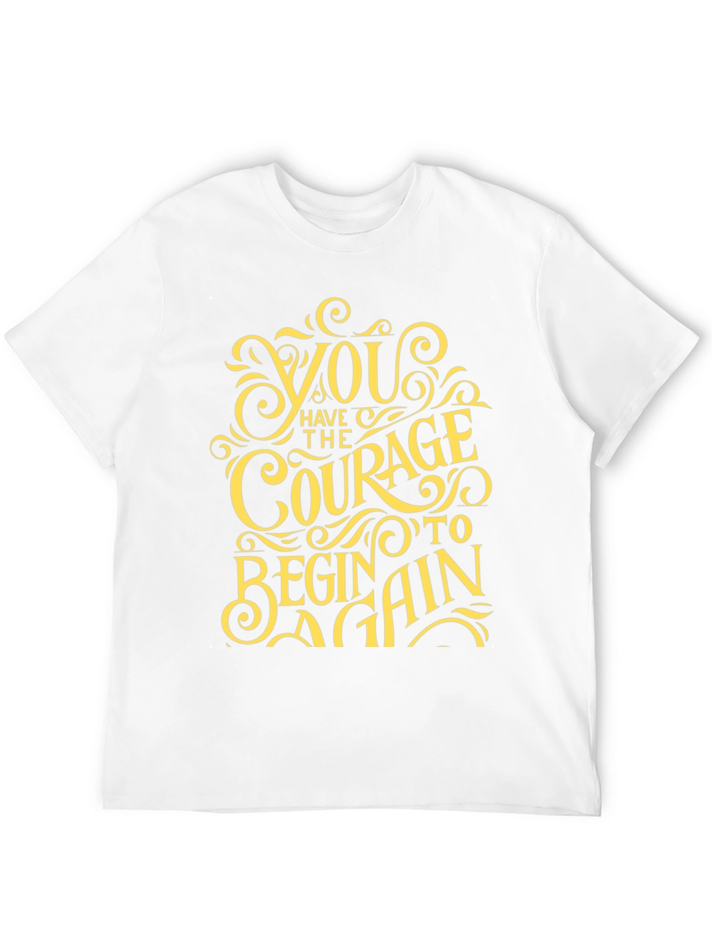 Courage To Begin Again Black Graphic Tee