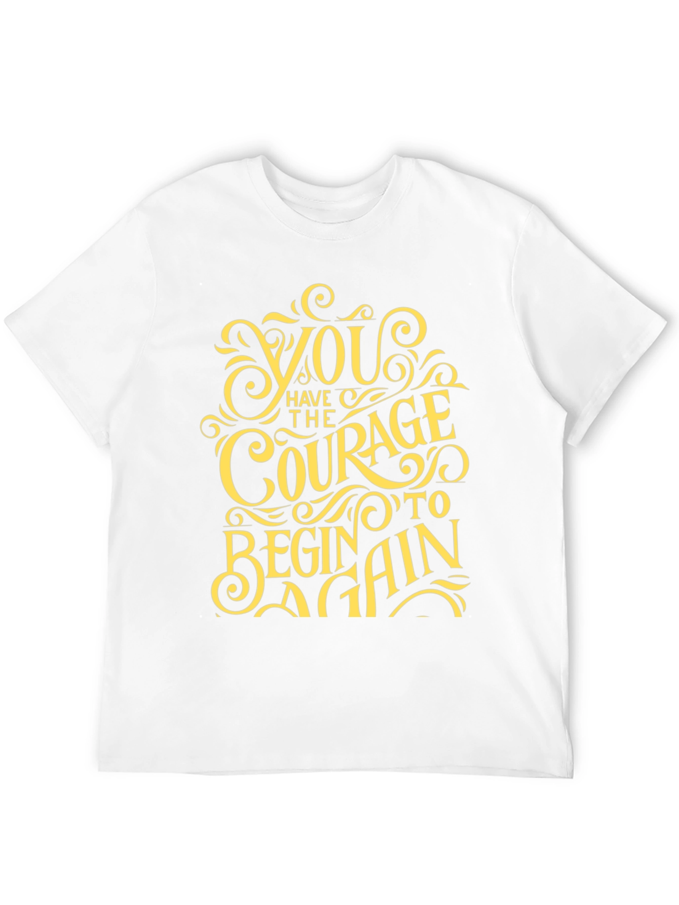 Courage To Begin Again Black Graphic Tee