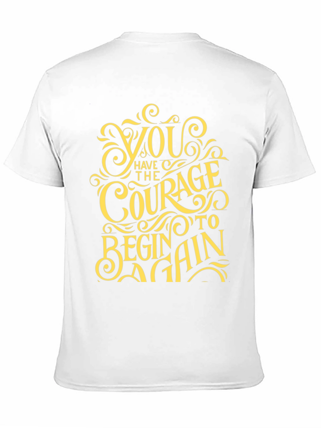 Courage To Begin Again Black Graphic Tee