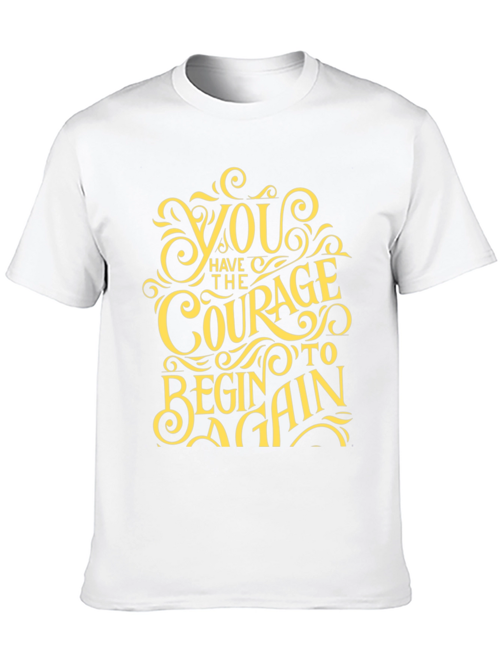 Courage To Begin Again Black Graphic Tee