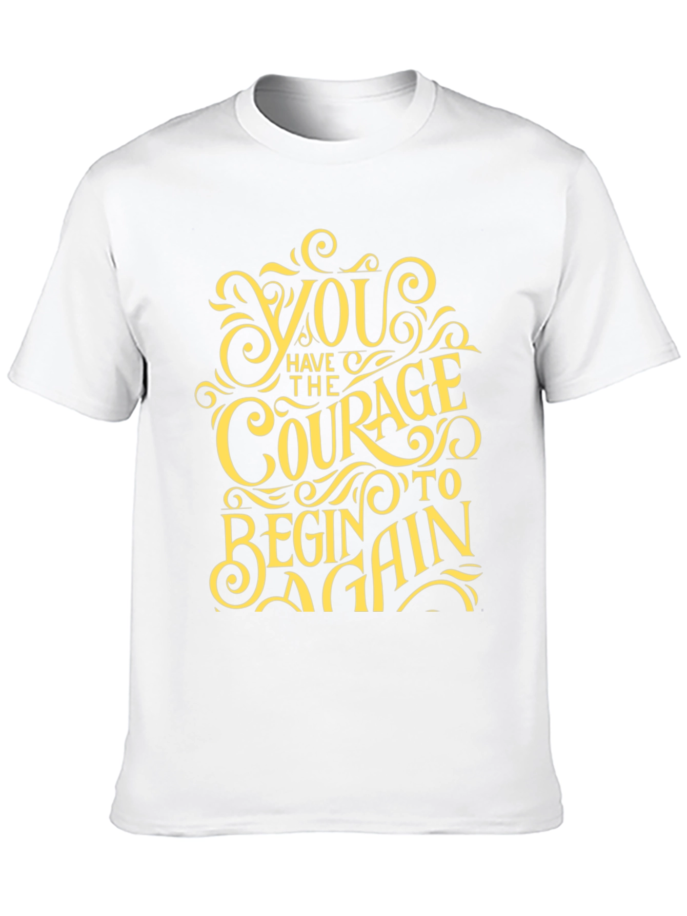 Courage To Begin Again Black Graphic Tee