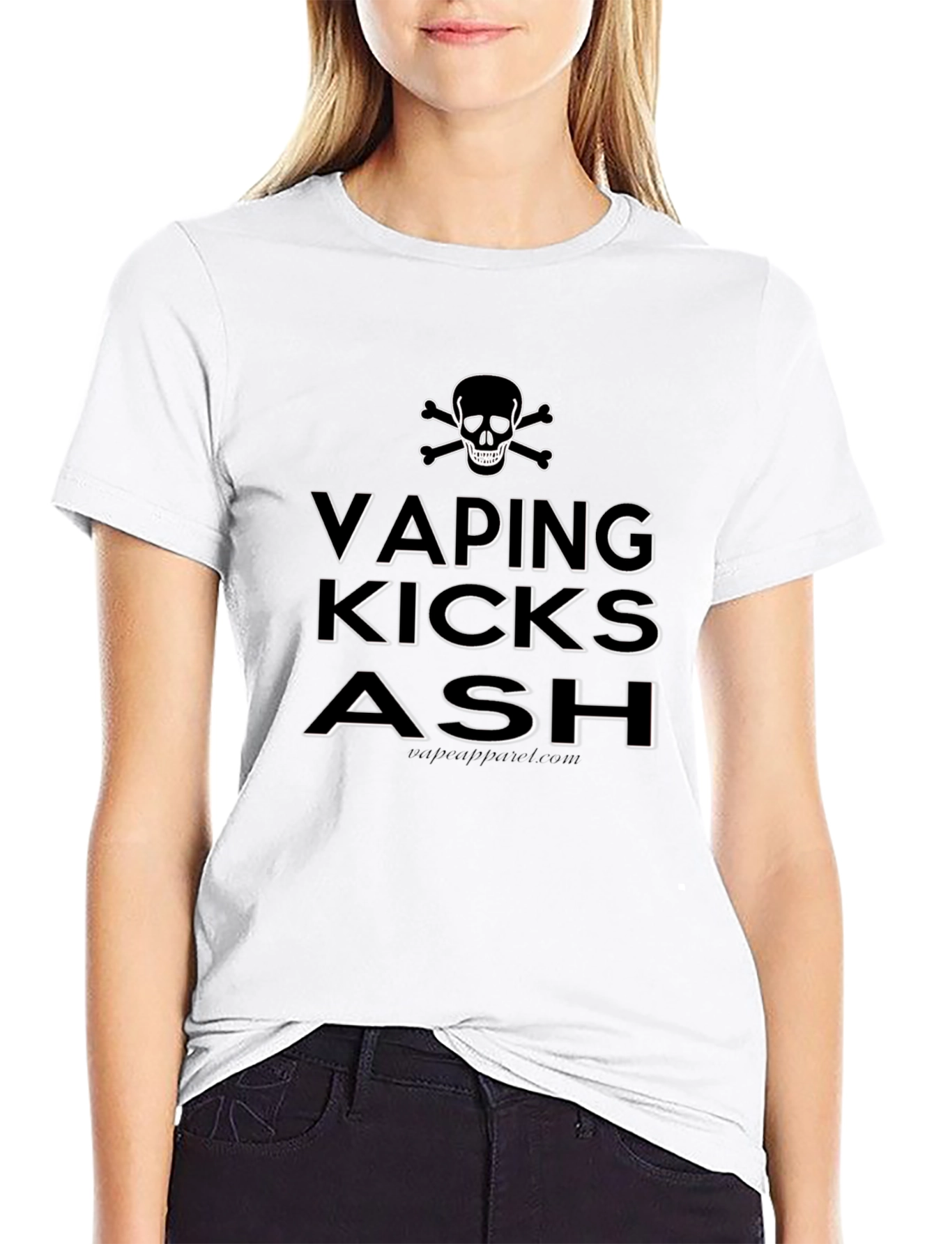 Vaping Kicks Ash Skull Graphic T-Shirt