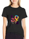 LOVE Graphic Black T-Shirt - Stylish Casual Wear