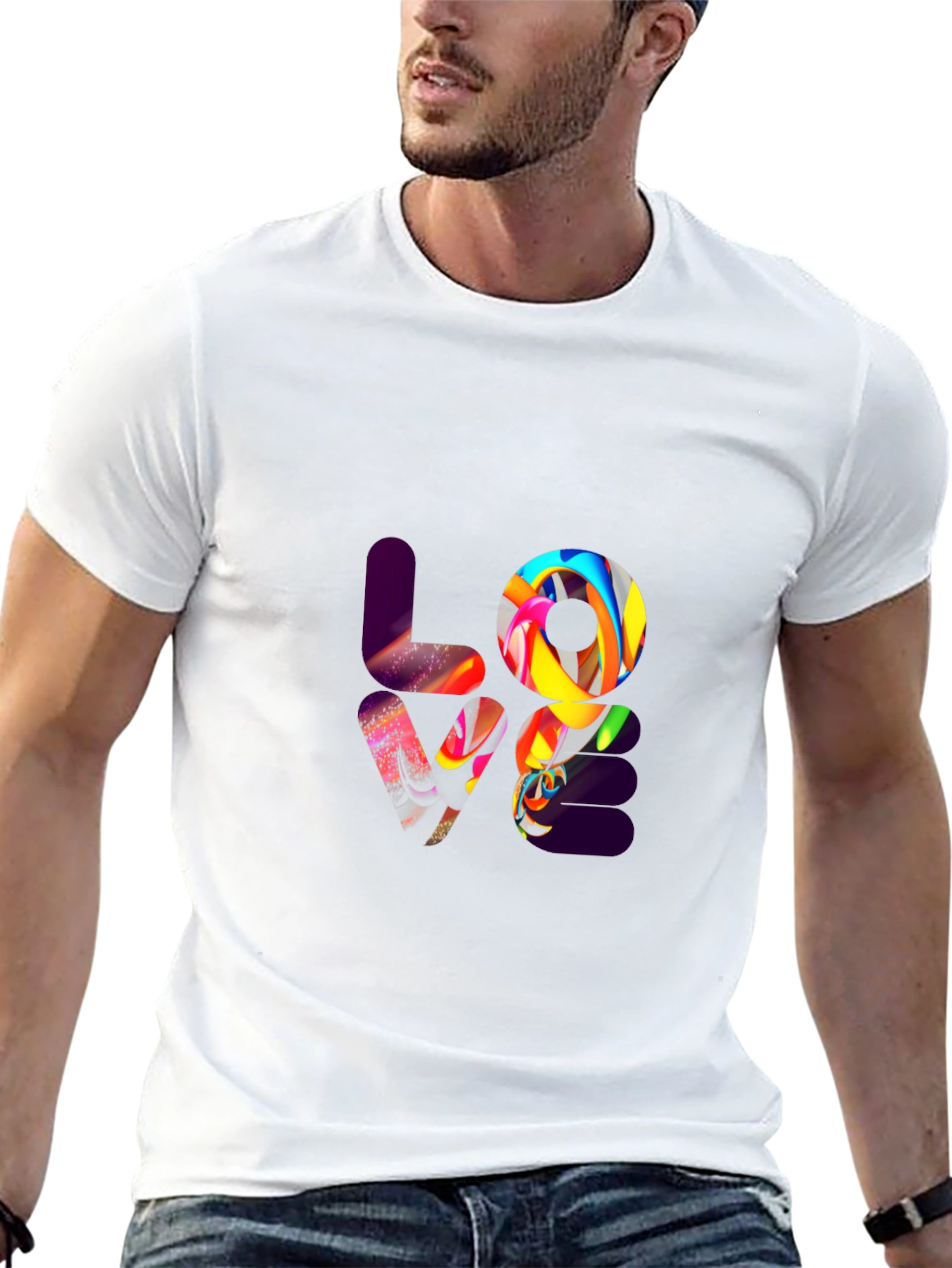 LOVE Graphic Black T-Shirt - Stylish Casual Wear