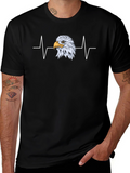 Eagle Heartbeat Graphic Tee - Black