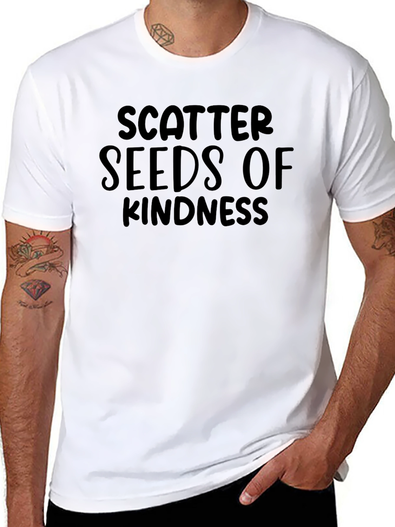 Scatter Seeds of Kindness Black Tee