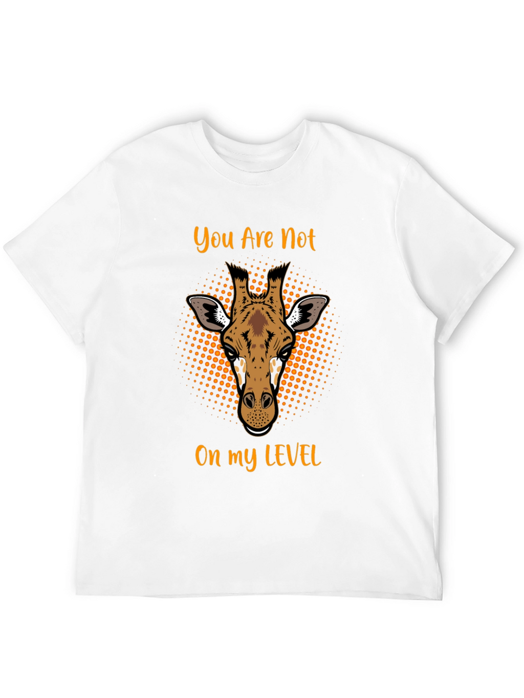 Giraffe Level Mens Black T-Shirt