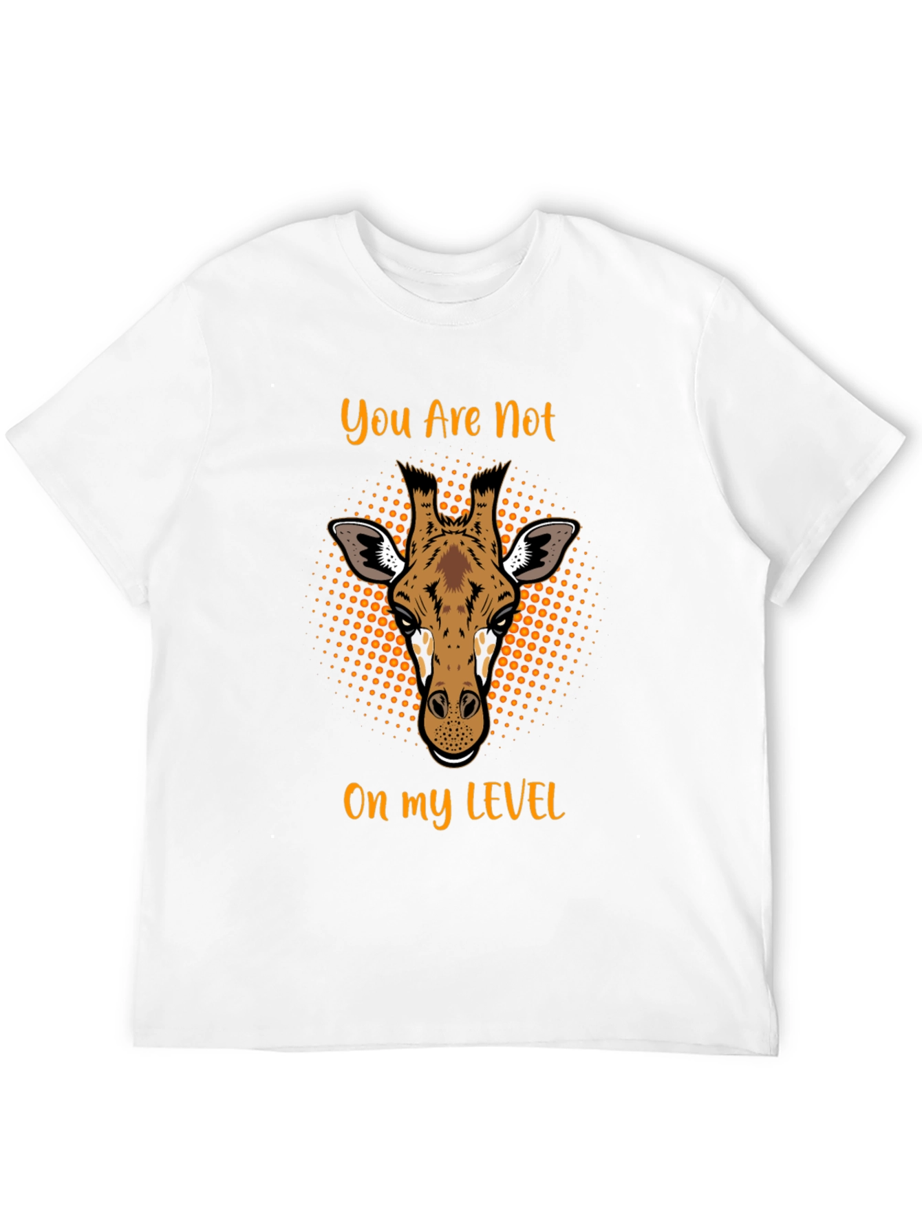 Giraffe Level Mens Black T-Shirt