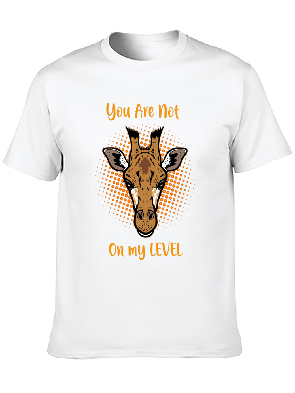 Giraffe Level Mens Black T-Shirt