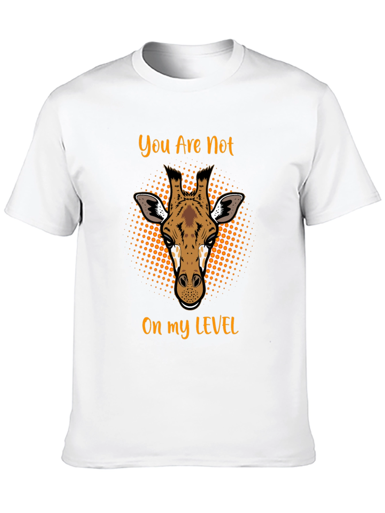 Giraffe Level Mens Black T-Shirt