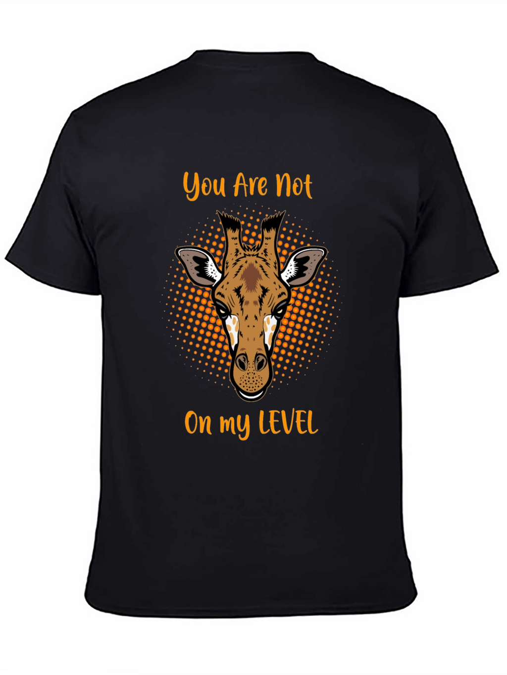 Giraffe Level Mens Black T-Shirt