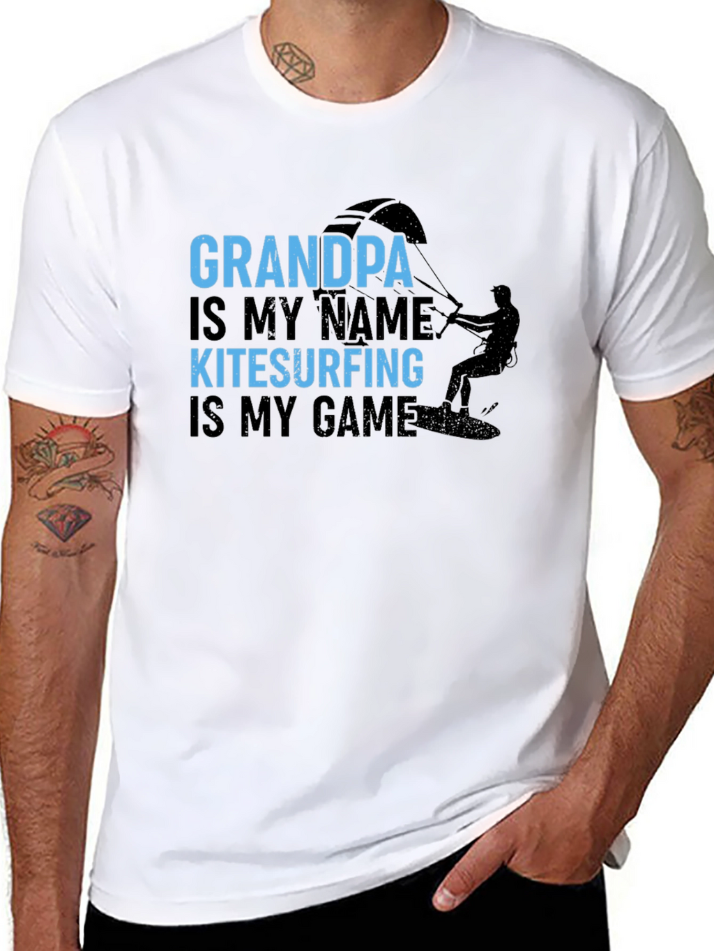 Grandpa Kitesurfing T-Shirt - Hobby Gift