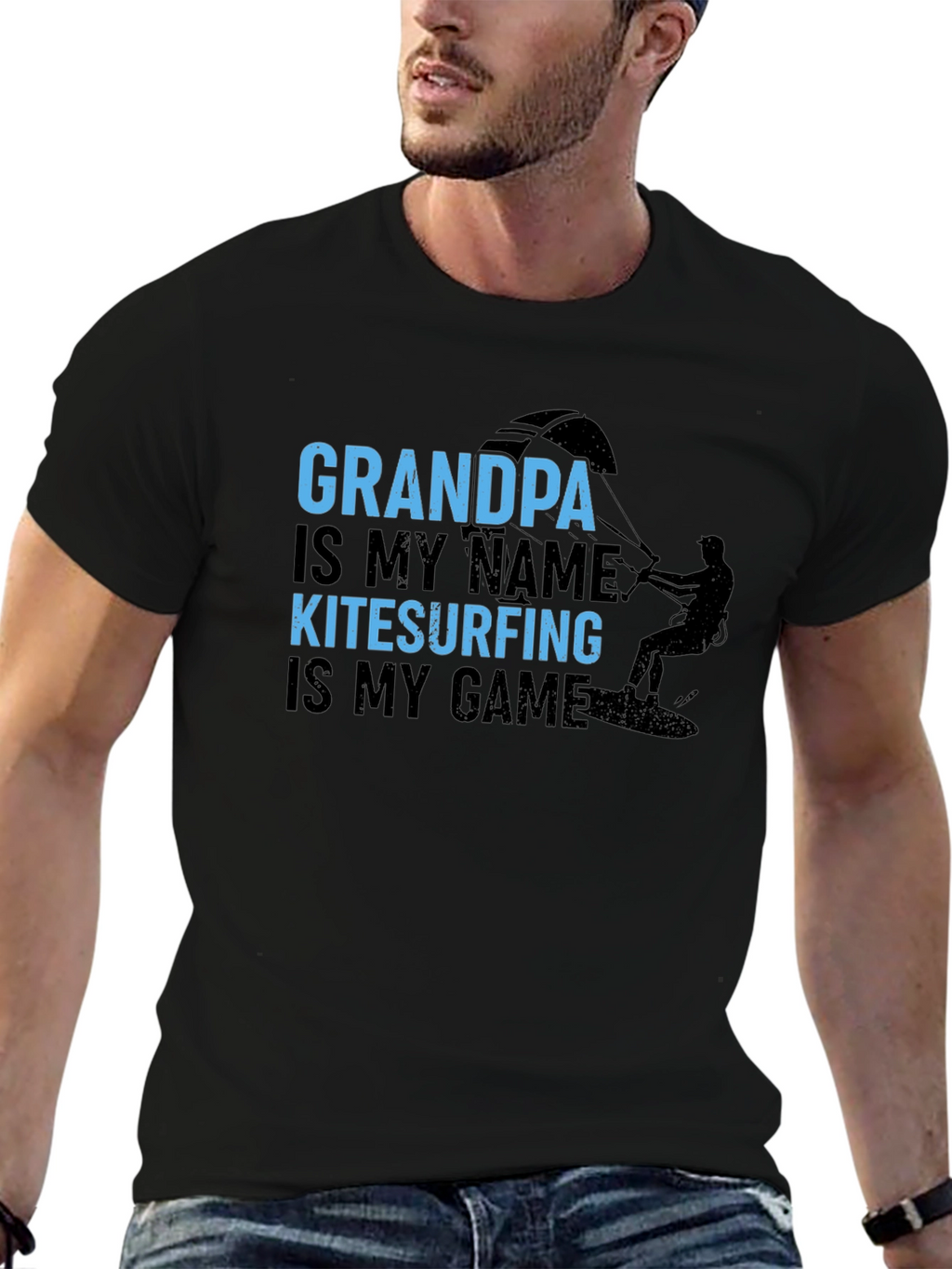 Grandpa Kitesurfing T-Shirt - Hobby Gift