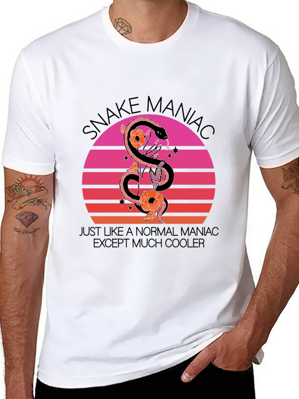 Snake Maniac Graphic Tee - Cool & Unique Design