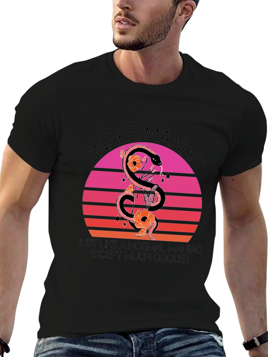 Snake Maniac Graphic Tee - Cool & Unique Design
