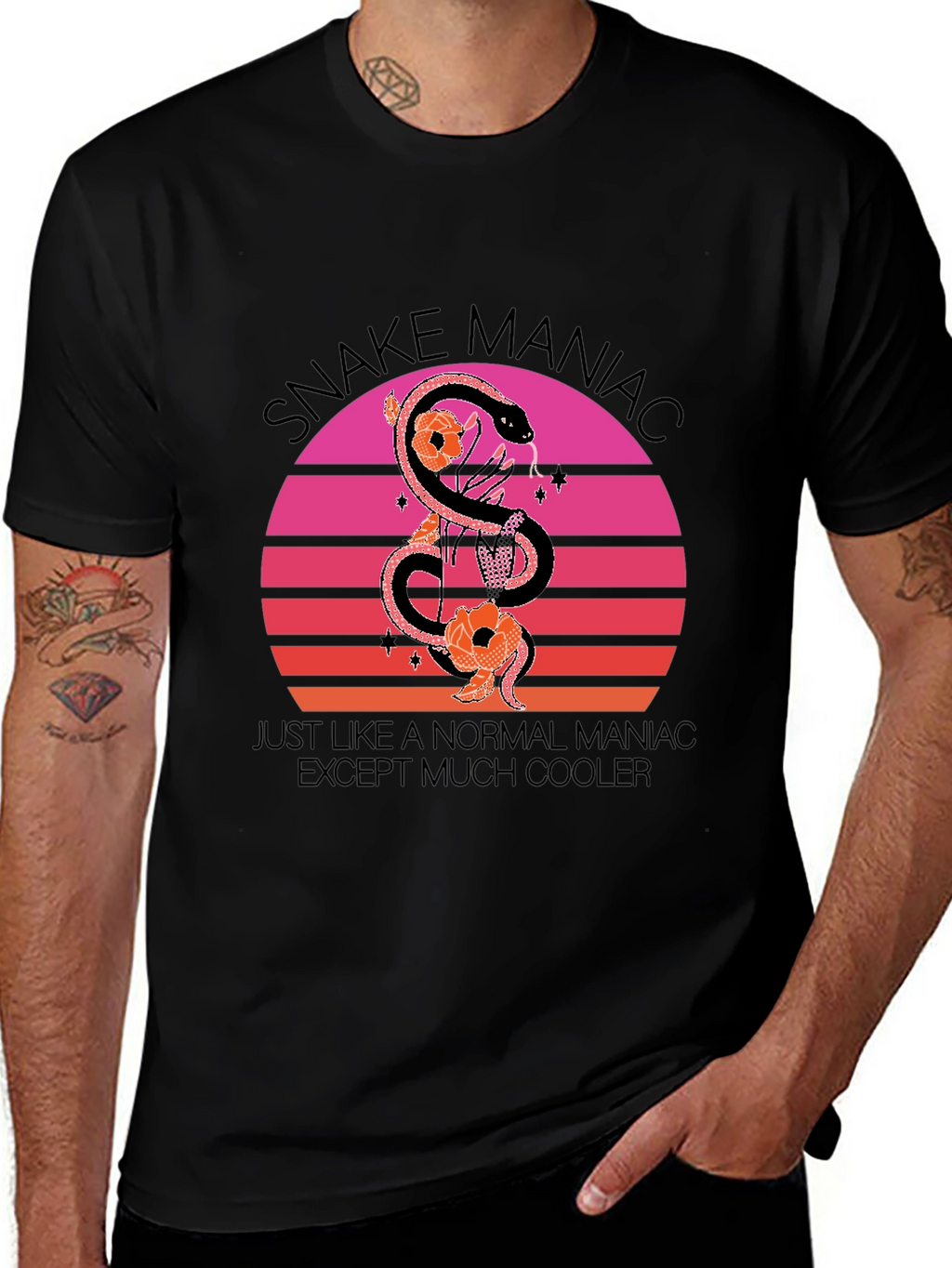 Snake Maniac Graphic Tee - Cool & Unique Design