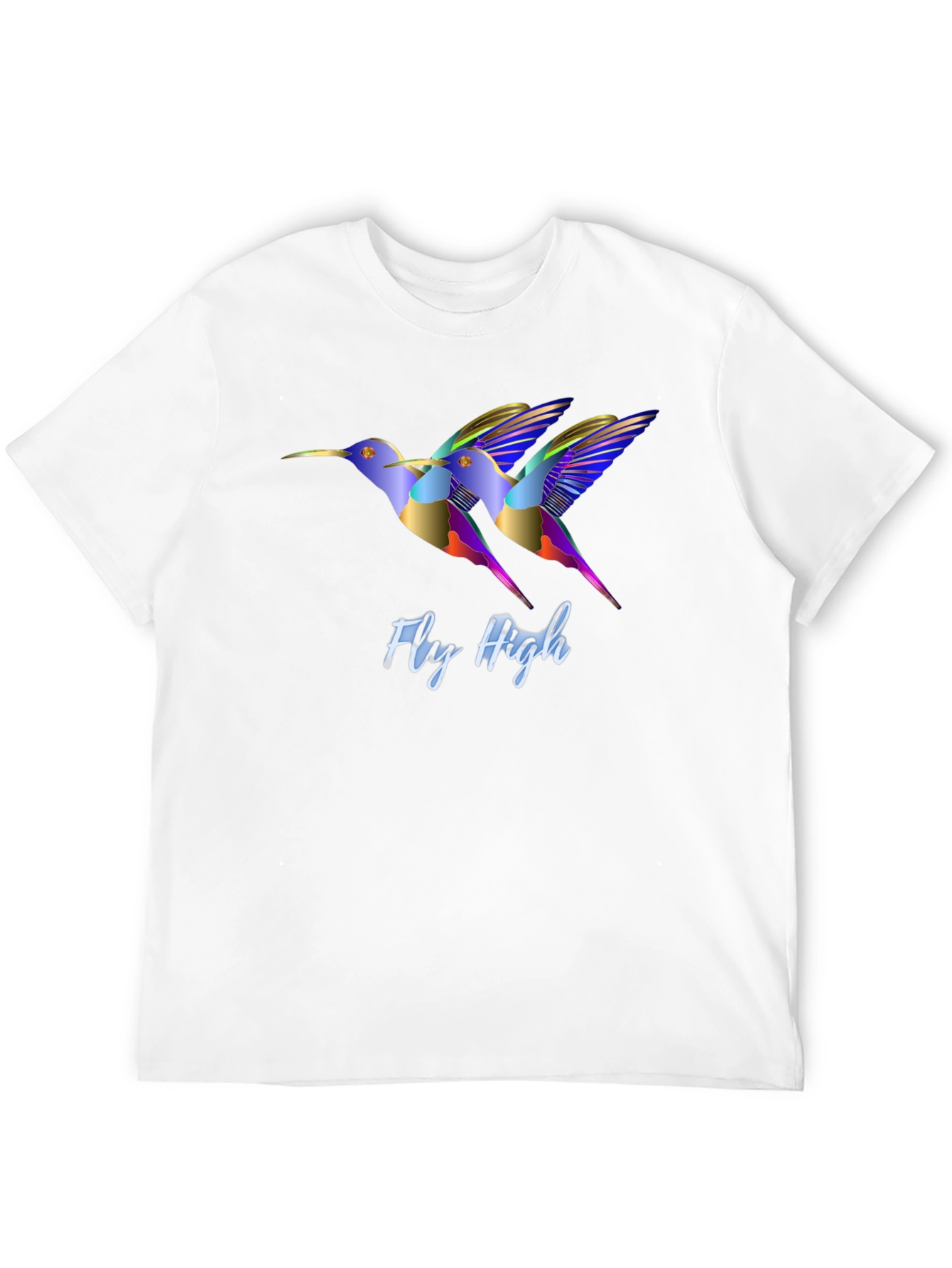 Fly High Hummingbird Graphic Black T-Shirt