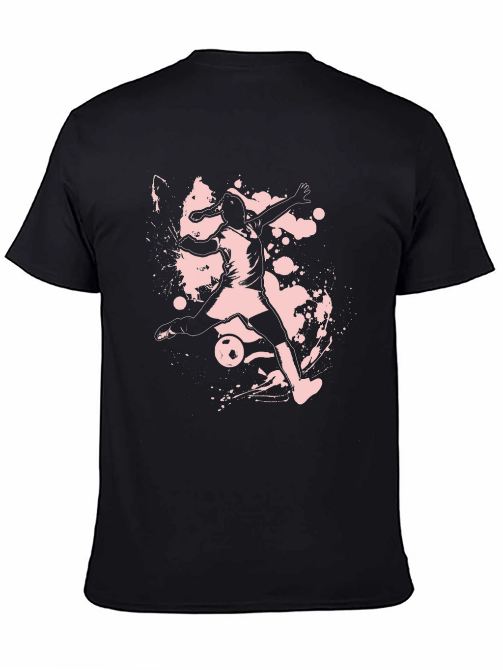 Soccer Player Graphic Tee - Black