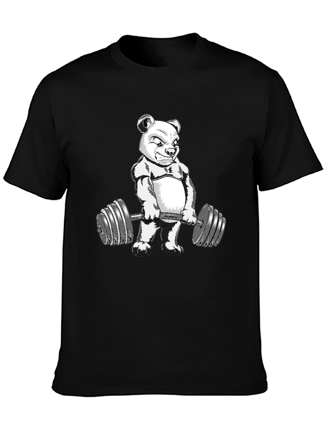 Bear Lifting Weights Graphic Tee