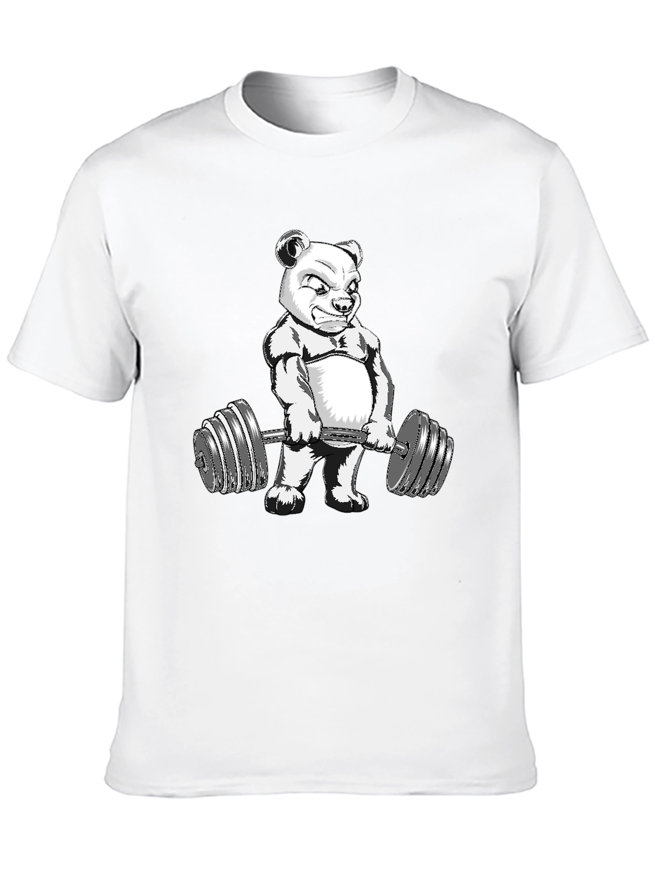 Bear Lifting Weights Graphic Tee