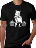 Bear Lifting Weights Graphic Tee