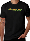 Turtle Trio Black Tee - Fun & Casual