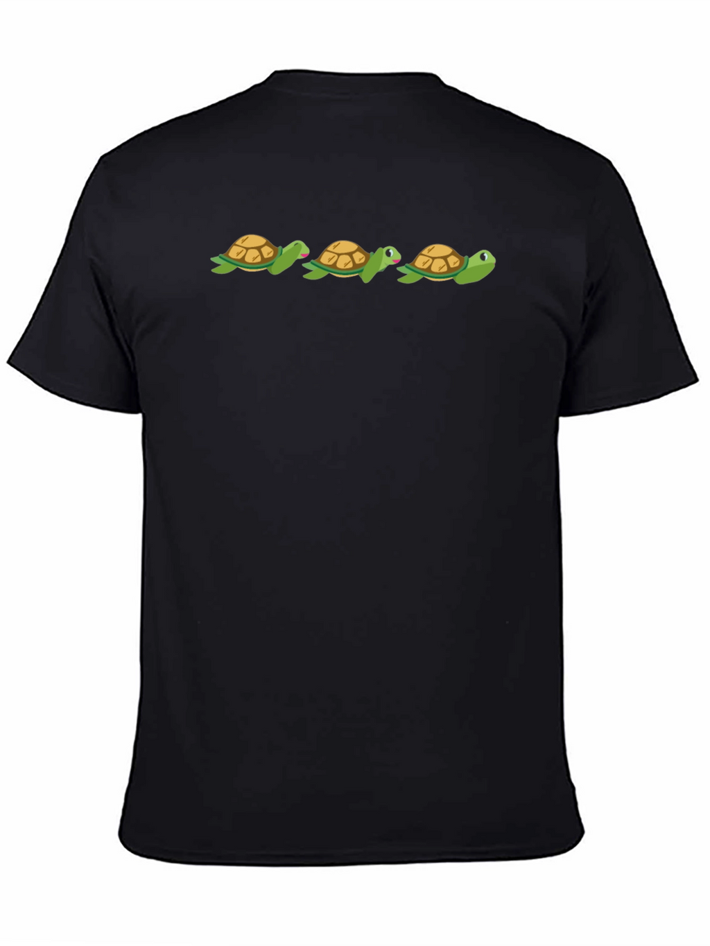 Turtle Trio Black Tee - Fun & Casual