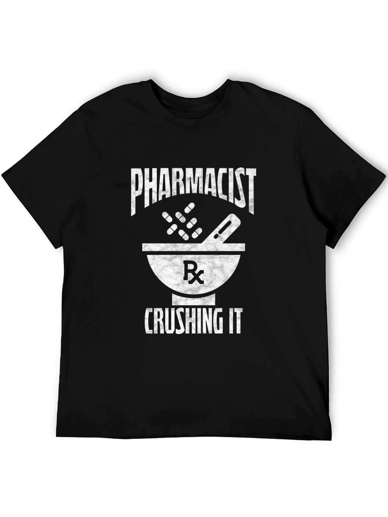 Pharmacist Crushing It T-Shirt - Rx Mortar Pestle Graphic Tee