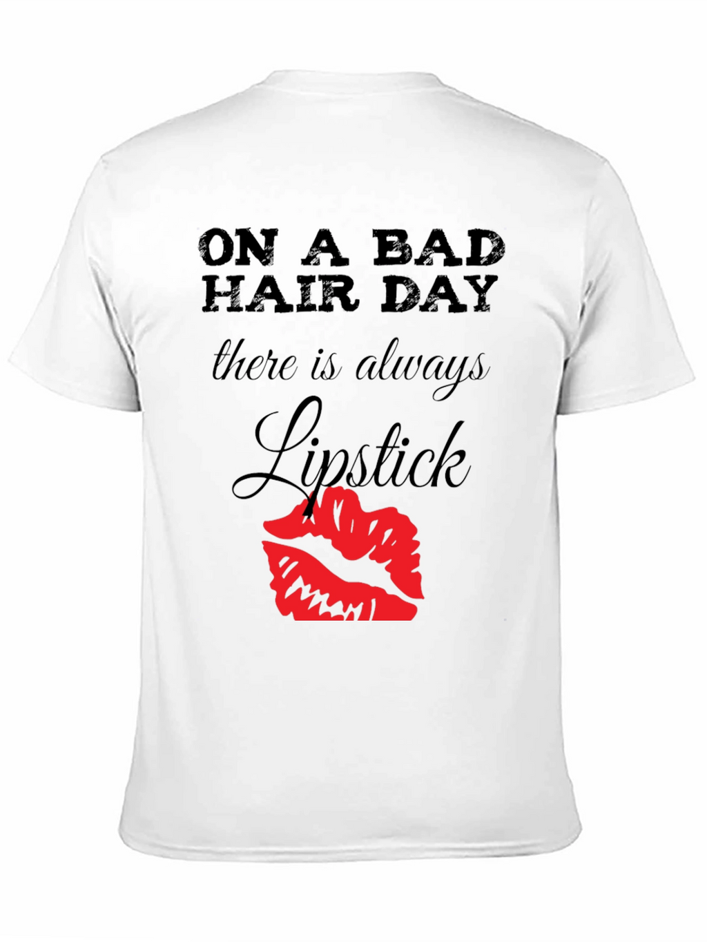 Bad Hair Day Lipstick Graphic Tee