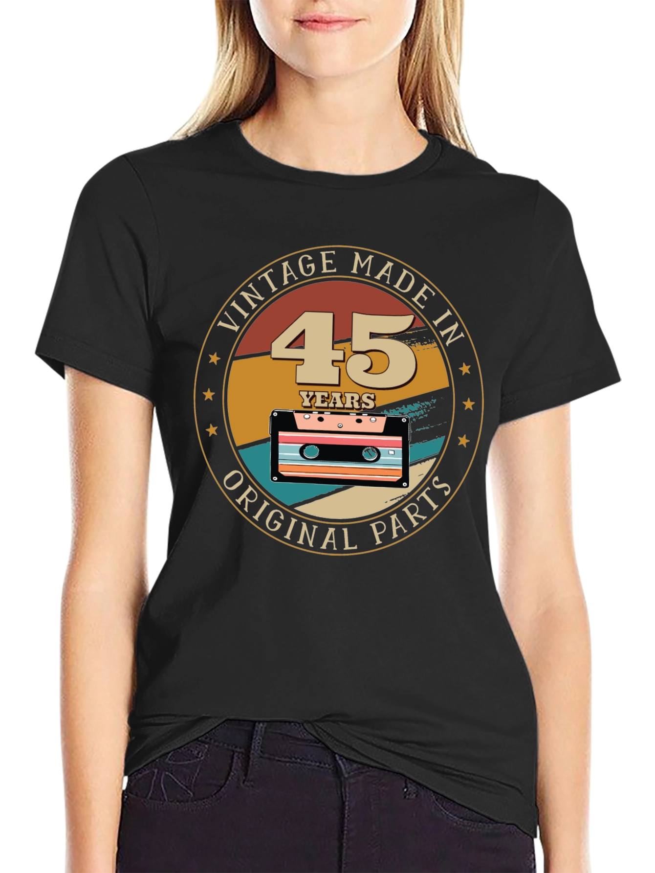 Vintage 45th Birthday Cassette T-Shirt