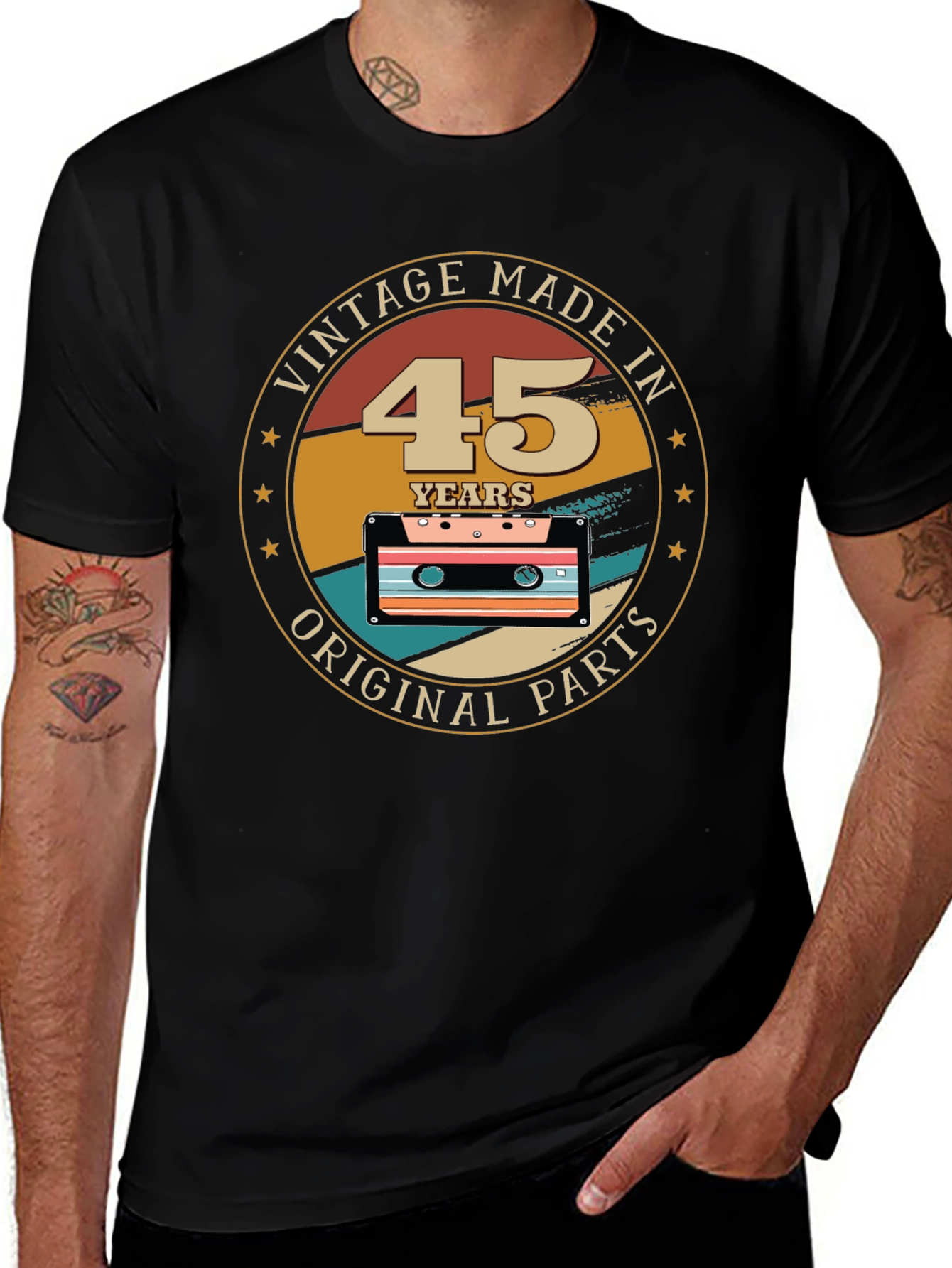 Vintage 45th Birthday Cassette T-Shirt