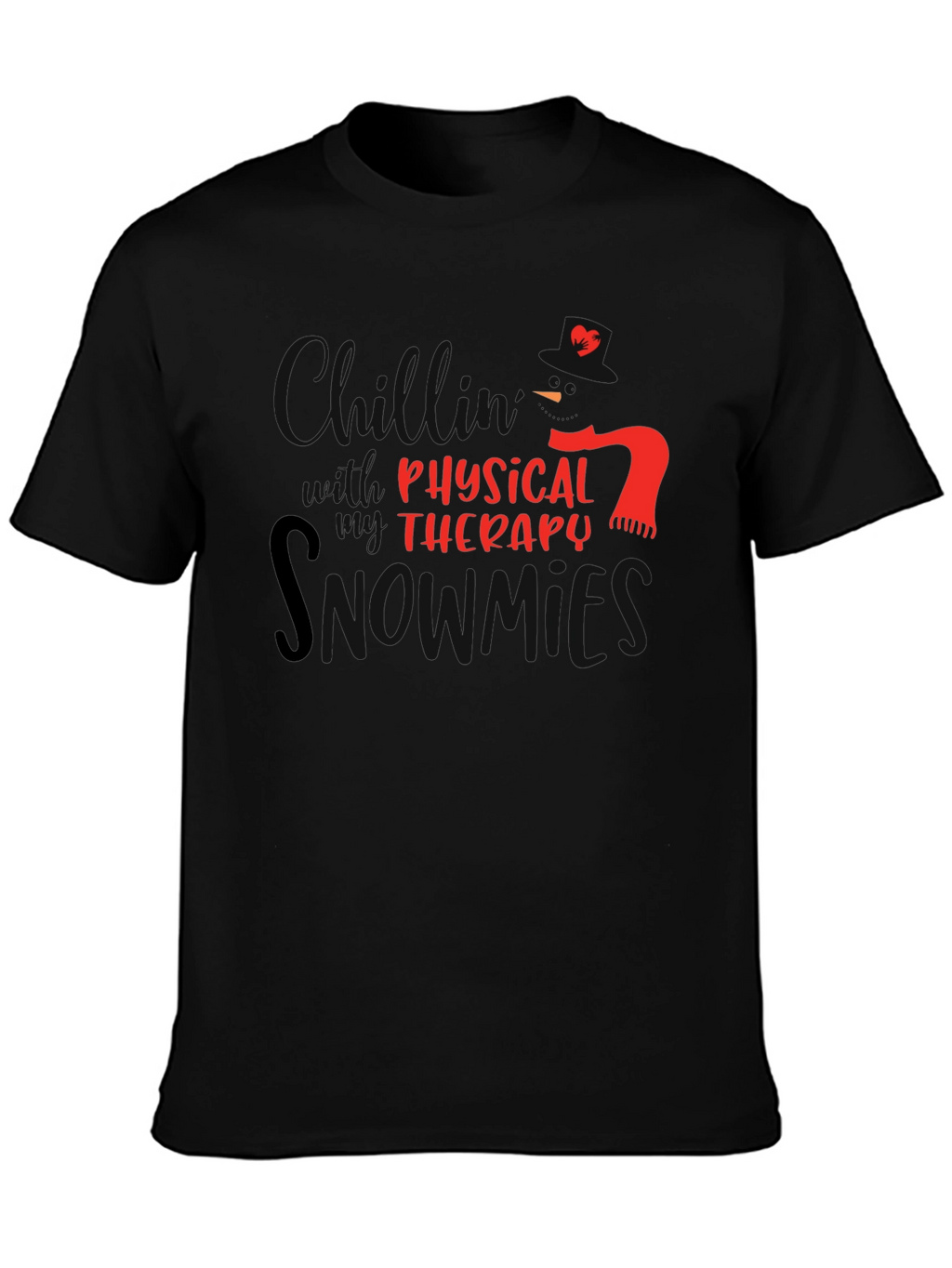 Physical Therapy Snowman Graphic T-Shirt