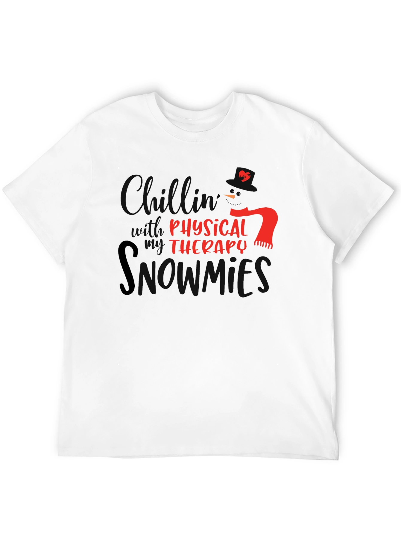Physical Therapy Snowman Graphic T-Shirt