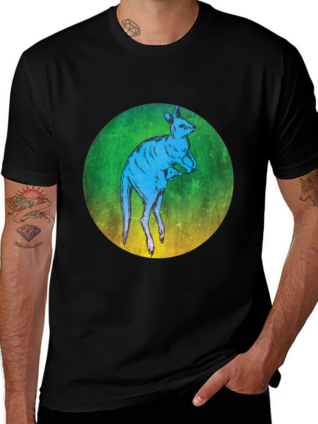 Kangaroo Graphic T-Shirt - Unique Animal Design