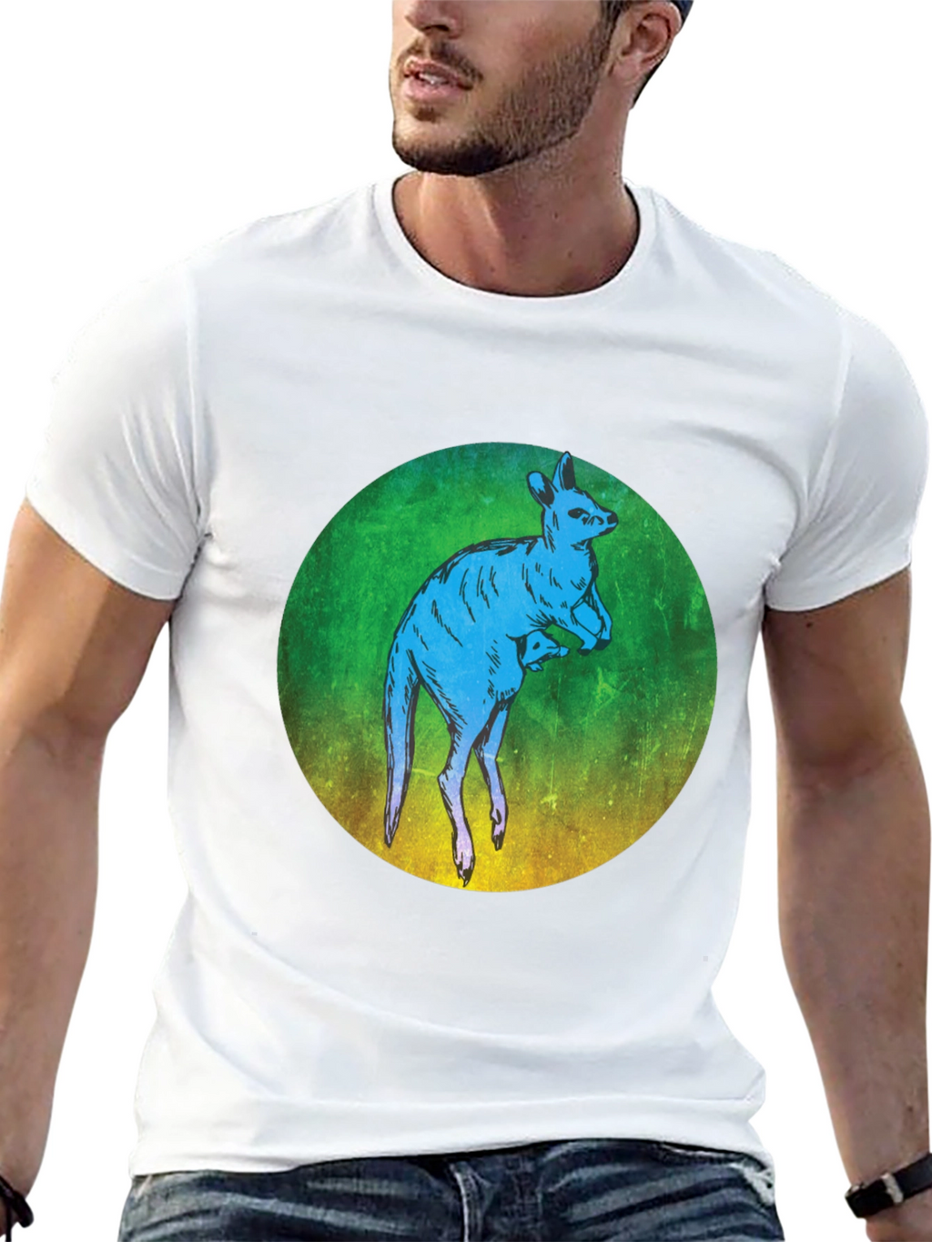 Kangaroo Graphic T-Shirt - Unique Animal Design