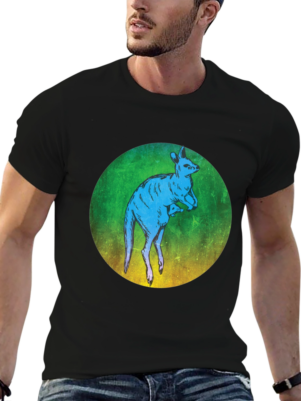 Kangaroo Graphic T-Shirt - Unique Animal Design