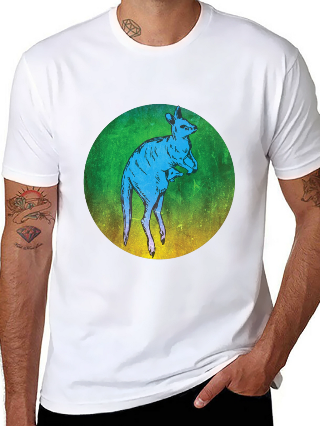 Kangaroo Graphic T-Shirt - Unique Animal Design