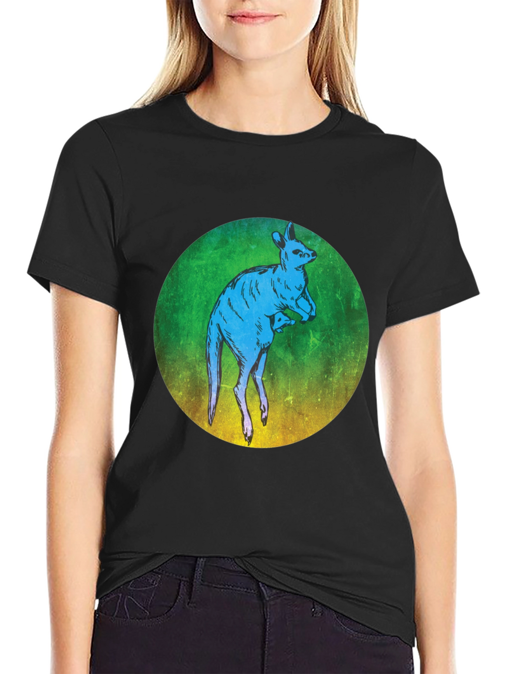 Kangaroo Graphic T-Shirt - Unique Animal Design