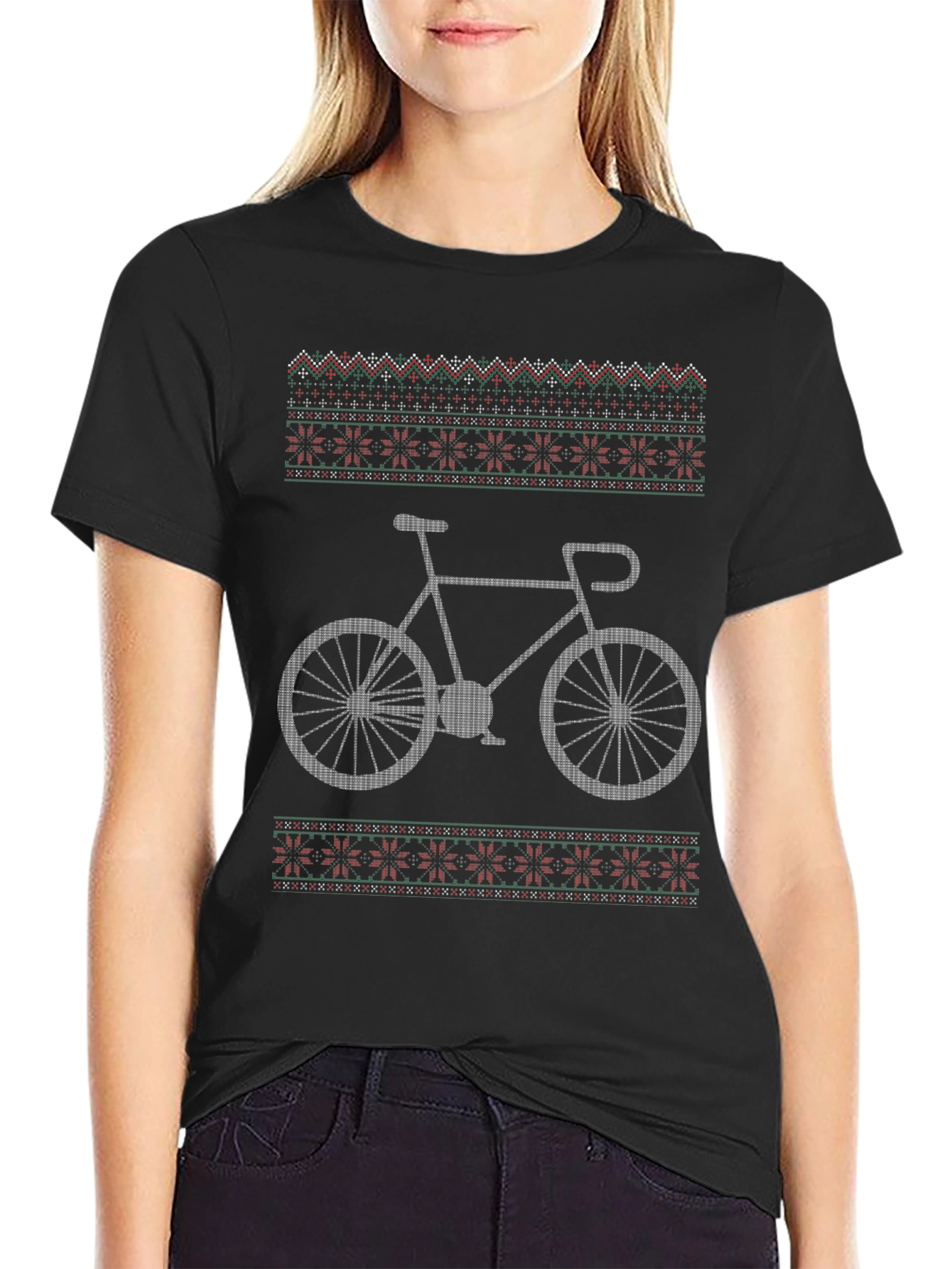 Cycling Christmas Sweater T-Shirt