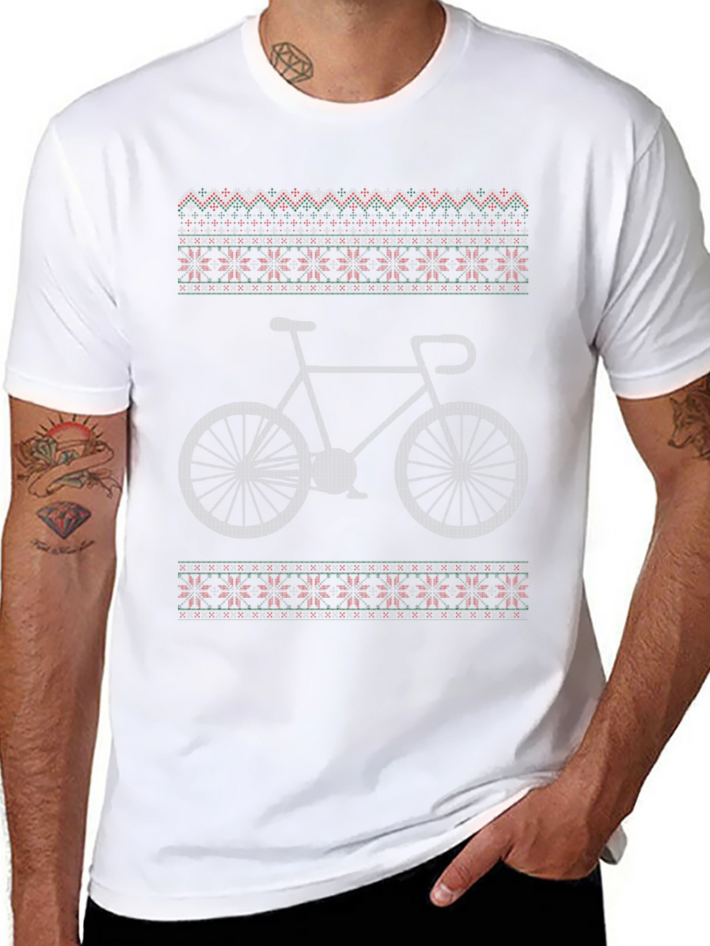 Cycling Christmas Sweater T-Shirt