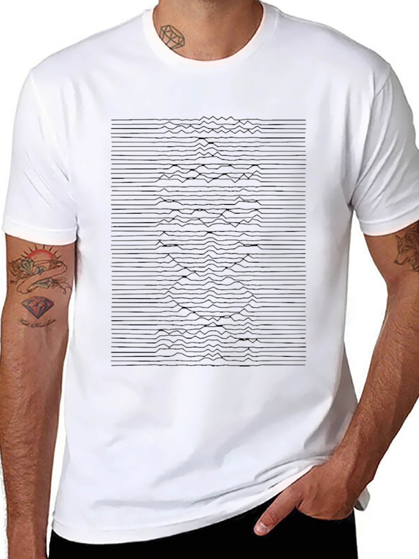 Abstract Graphic Tee - Modern Black T-Shirt