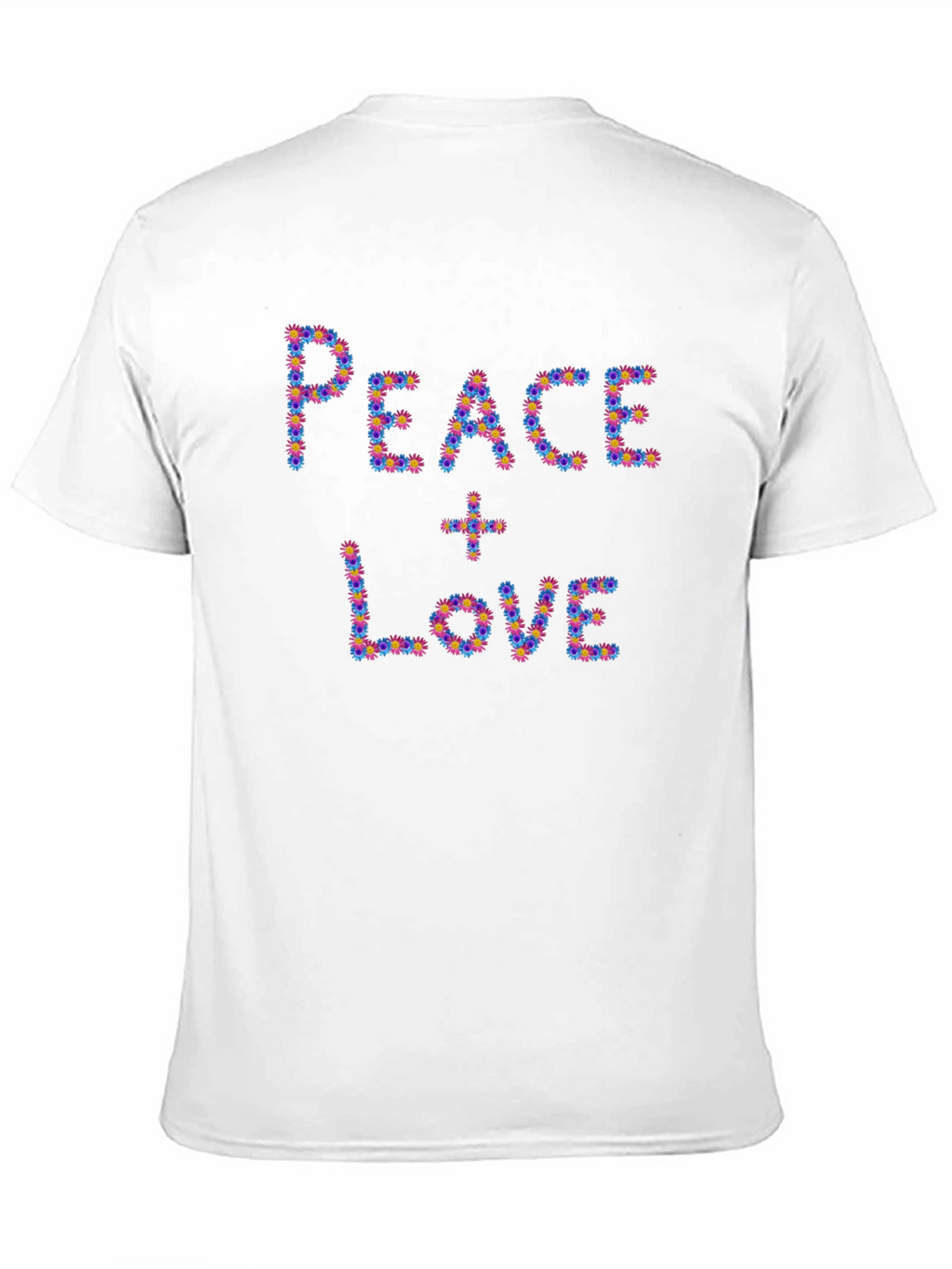 Peace & Love Floral Graphic Black T-Shirt