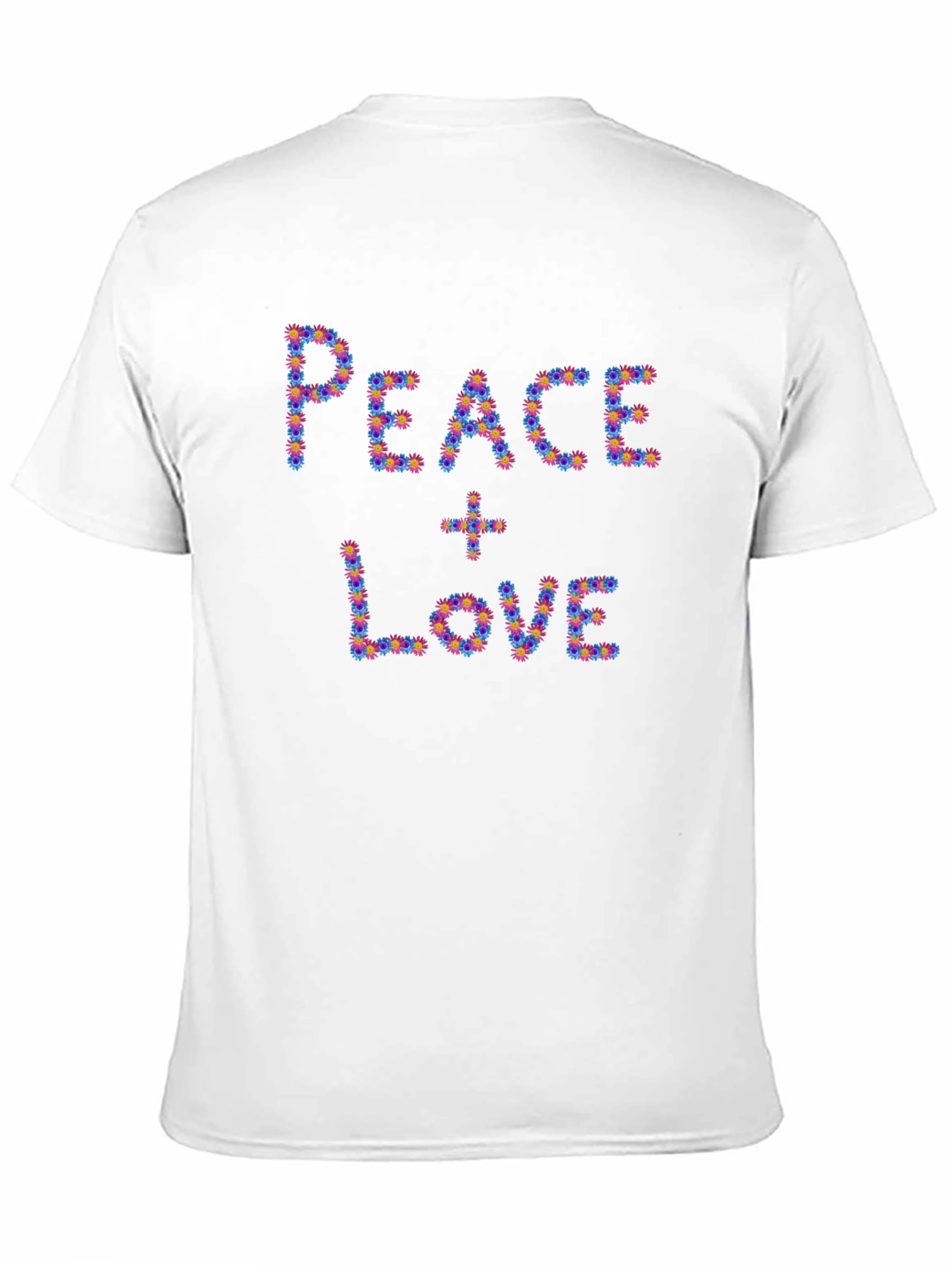 Peace & Love Floral Graphic Black T-Shirt