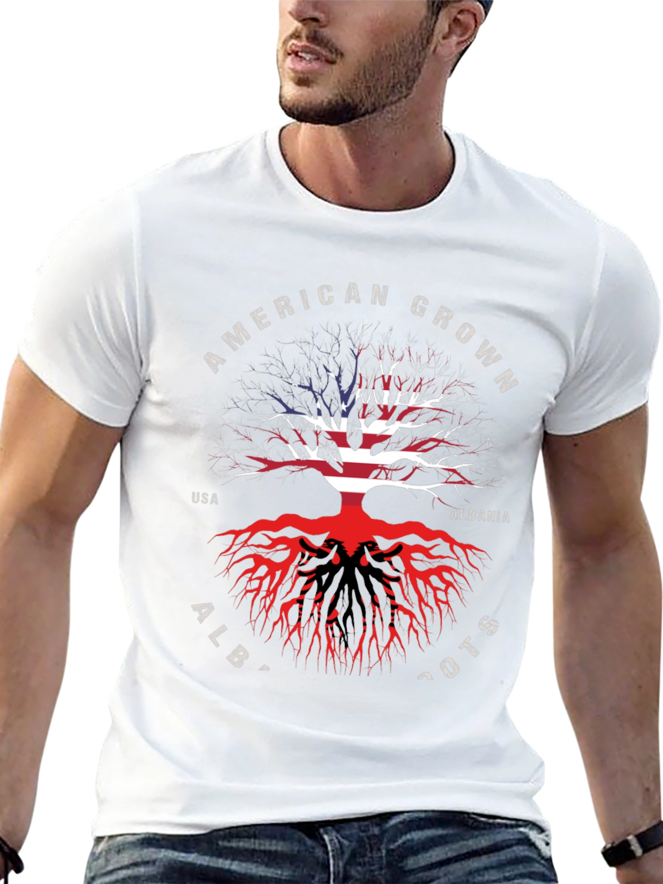 American Grown Albanian Roots T-Shirt