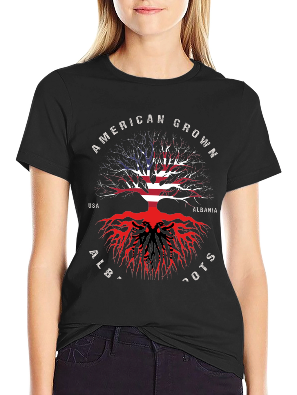 American Grown Albanian Roots T-Shirt