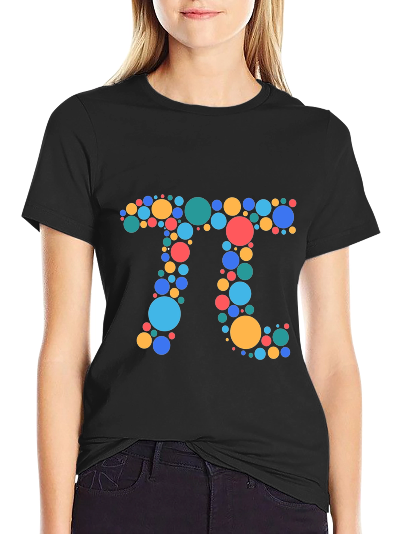 Pi Symbol T-Shirt - Colorful Circle Design